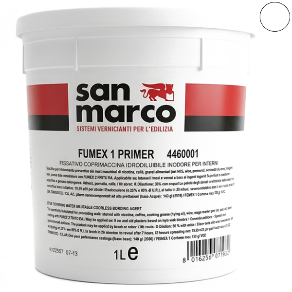 SAN Marco FUMEX 1 Primer Bianco Fissativo Coprimacchia per Interni - SAN MARCO